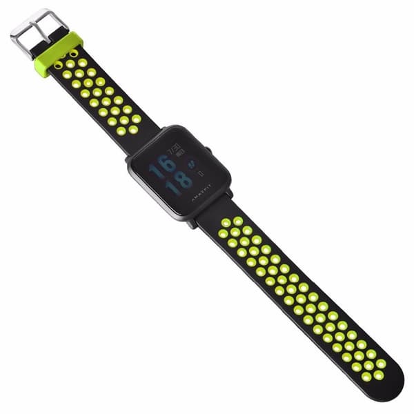 Amazfit GTS to-farvet silikone Urrem - Sort / Grøn Black