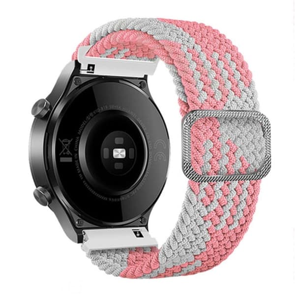 20mm Universal nylon hihna - Pinkki / Valkoinen Pink