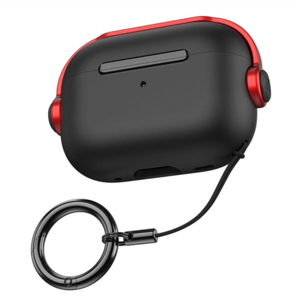 AirPods Pro 2 dual color headset style case with strap - Black / Red