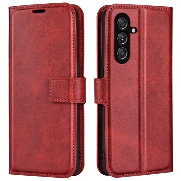 Lompakko Nahkakotelo For Samsung Galaxy M34 - Punainen Red