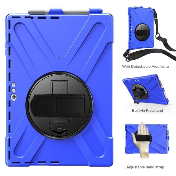 Microsoft Surface Pro 6 X-formet kombi etui - Blå Blue