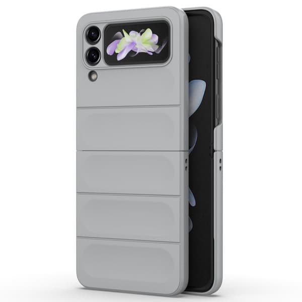 Blødt grebsformet Samsung Galaxy Z Flip3 5G cover - Lysegrå Silver grey