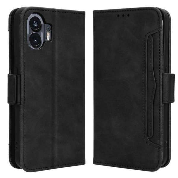 Modernt Nothing Phone (2) fodral med plånbok - Svart Svart