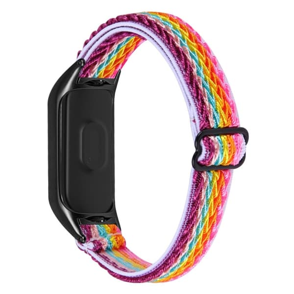 Xiaomi Mi Band 7 elastisk nylon-urrem - Farverig Multicolor