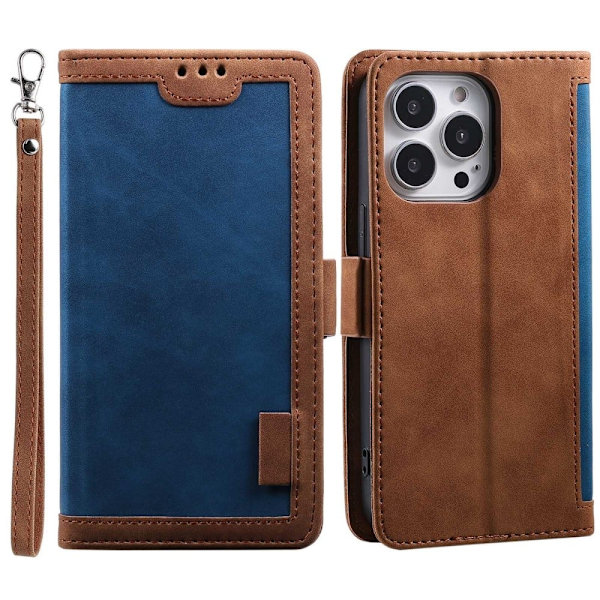 Suburbian läder iPhone 15 Pro Max fodral - Blå Blå
