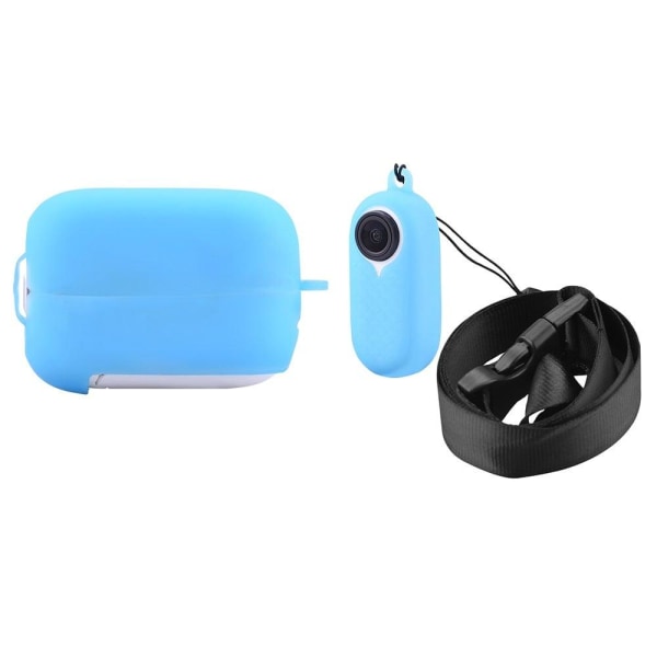 Insta360 Go2 silicone cover + battery compartment cover - Blue Blå