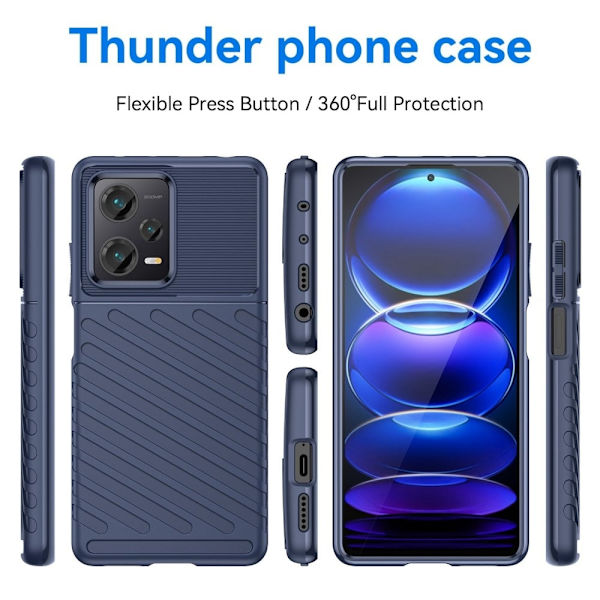 Thunder Xiaomi Redmi Note 12 Pro Plus skal - Blå Blå