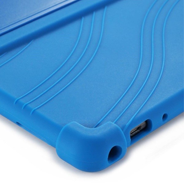 Silicone slide-out kickstand design case for Lenovo Tab M10 FHD Blue