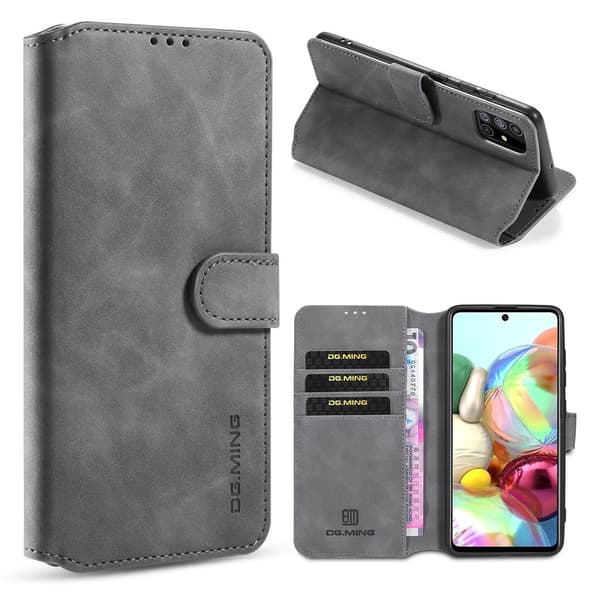 DG.MING Samsung Galaxy A51 retroetui - Grå Silver grey