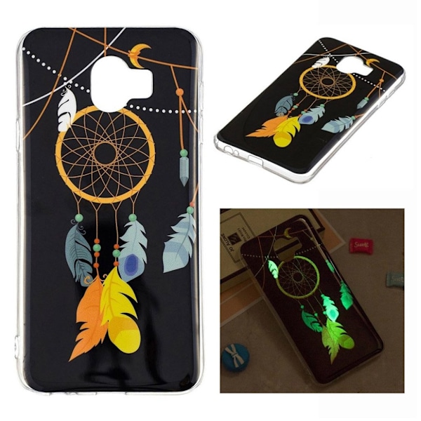 Samsung Galaxy J4 (2018) lysende mønster etui - Drømmefanger Multicolor