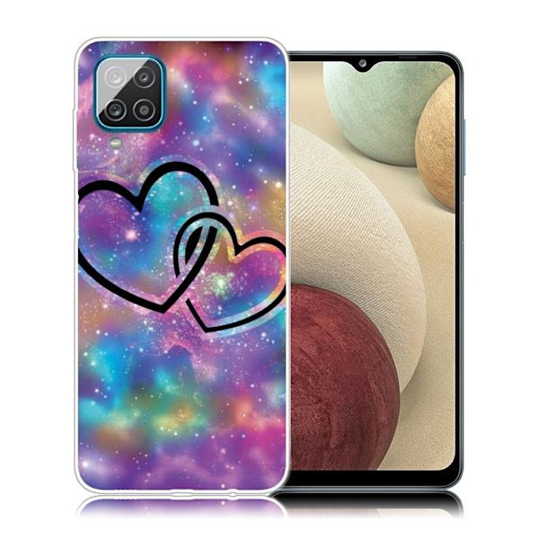 Deco Samsung Galaxy A12 5G Etui - Hjerte Multicolor