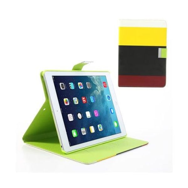 Freestyle (Gul/sort/rød) iPad Air Læder cover Multicolor