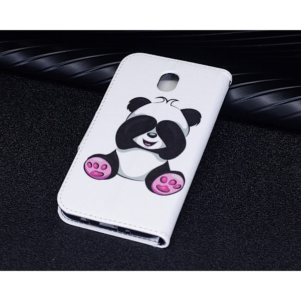 Samsung Galaxy J7 (2017) Charmerende læder etui - Panda leger Multicolor