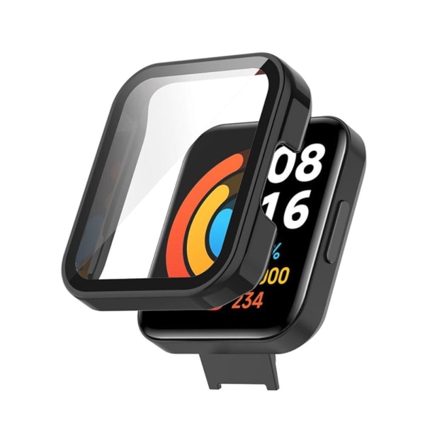 Xiaomi Redmi Watch 2 protective cover with tempered glass - Black Transparent