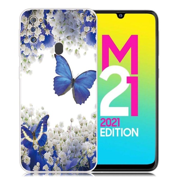 Deco Samsung Galaxy M21 2021 Suojakotelo - Blue Butterflies Blue