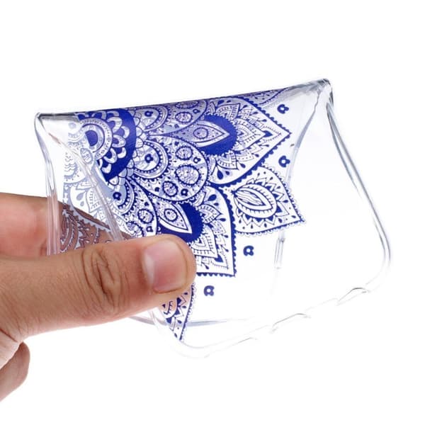 Motorola Moto G7 mønster etui - Halv Mandala Purple