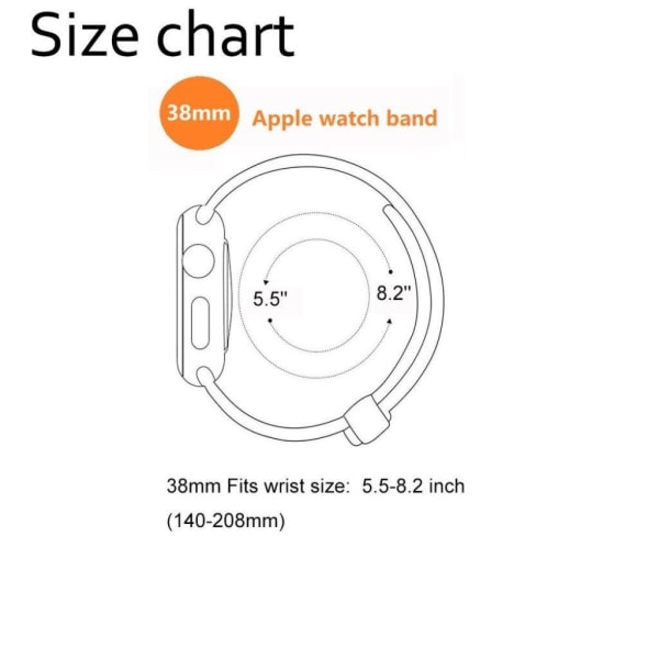 Apple Watch Series 5 / 4 40mm flash powder silicone watch band - Silvergrå