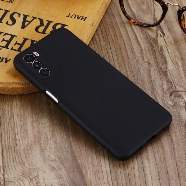 Matte Liquid Silikone Cover til Motorola Moto G42 - Sort Black