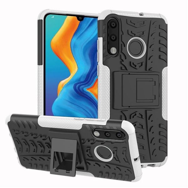 Huawei P30 Lite hybridfodral med coola däck - Vit Vit