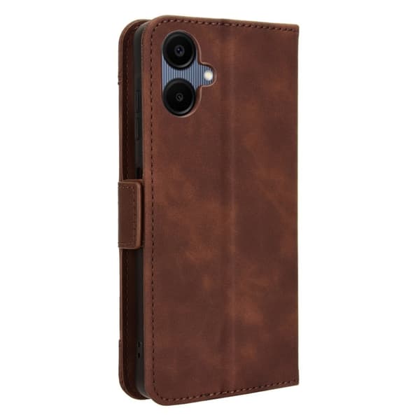 Moderne Samsung Galaxy A06 læderetui med pung - Brun Brown