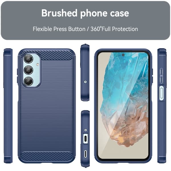 Carbon Flex Samsung Galaxy M35 kotelot - Sininen Blue