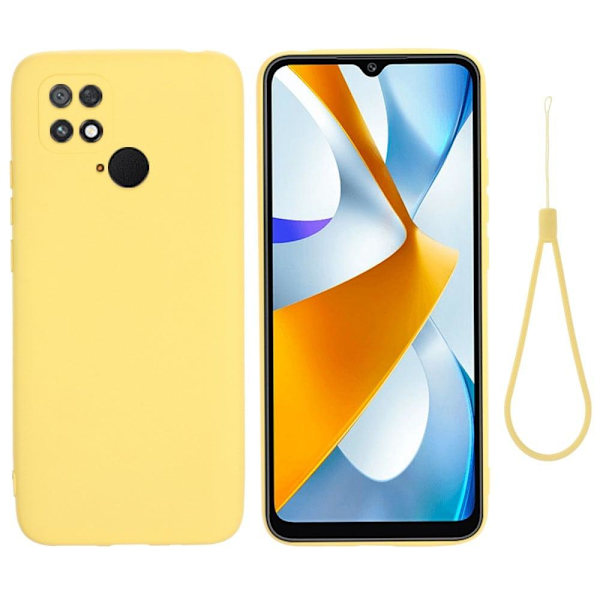Matt Xiaomi Poco C40 skal av flytande silikon - Gul Gul