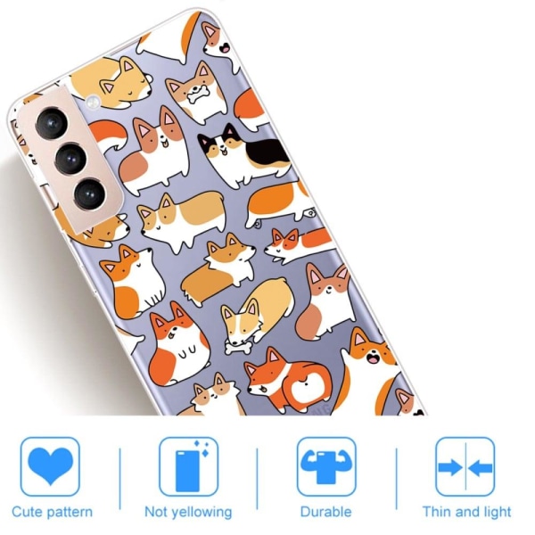 Deco Samsung Galaxy S22 Plus Suojakotelo - Cartoon Kissa Multicolor