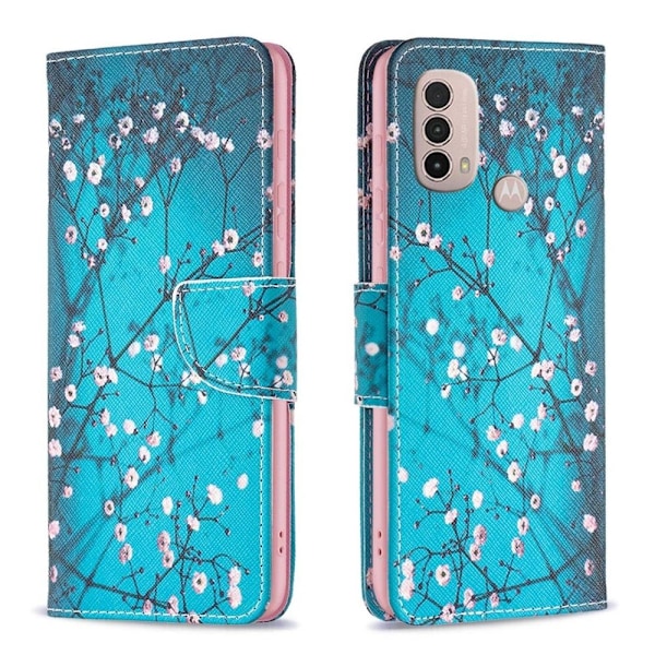 Wonderland Motorola Moto E30 / Motorola Moto E40 flip etui - Blommeblomst Blue
