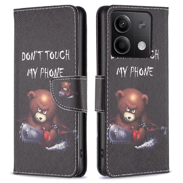 Wonderland Xiaomi Redmi Note 13 5G  flip-etui - Bjørn Black