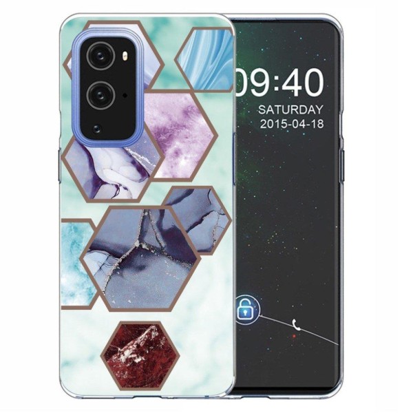 Marble design OnePlus 9 Pro cover - Sekskantede Fragmenter I Him Multicolor