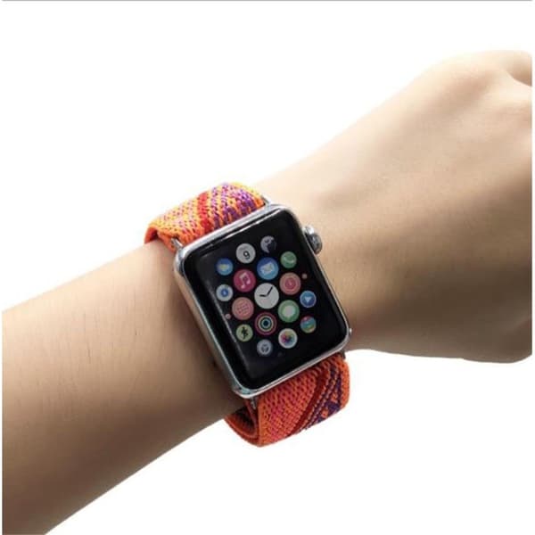 Apple Watch Series 6 / 5 40mm woven style pattern watch band - Orange Orange