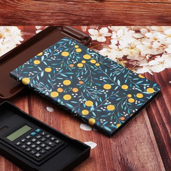 Huawei MediaPad T5 mönstrat läderfodral - Orange Orange
