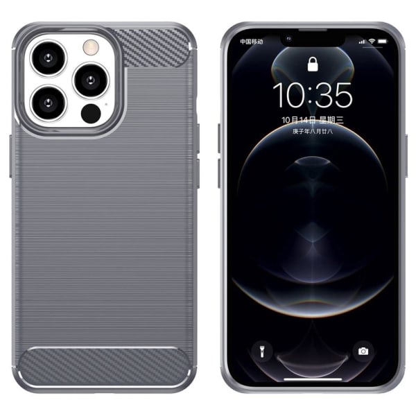 Carbon Flex iPhone 13 Pro cover - Sølv/Grå Silver grey