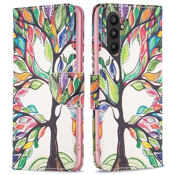 Wonderland Samsung Galaxy A34 5G Flip Etui - Life Træ Multicolor