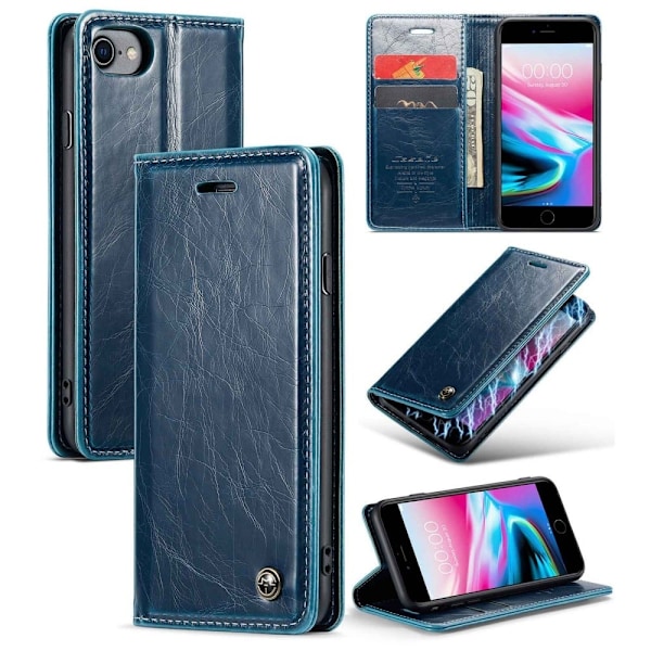 CaseMe iPhone SE (2022) / iPhone SE 2020 / iPhone 7 / iPhone 8 smooth etui - Blå Blue