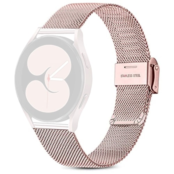 Samsung Galaxy Watch 5 / 5 Pro / Watch 4 milanese klockarmband - Rosa Ros Rosa
