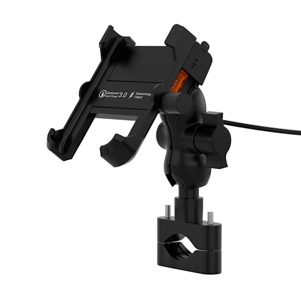 Universal motorcykelstyr biltelefonholder - Sort Black