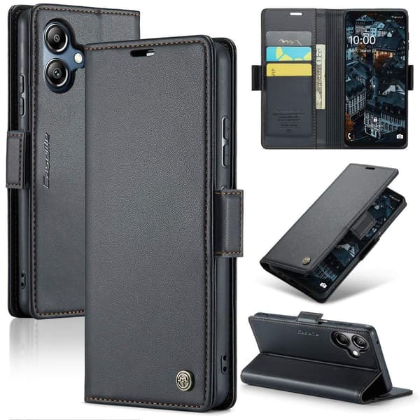 CaseMe Samsung Galaxy A06 sileä kotelo - Musta Black