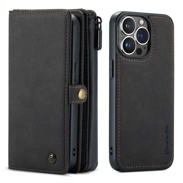 CaseMe 2-i-1 iPhone 13 Pro fodral med plånbok - Svart Svart