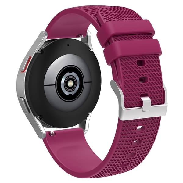22 mm universal urrem i struktureret silikone - Mørklilla Purple