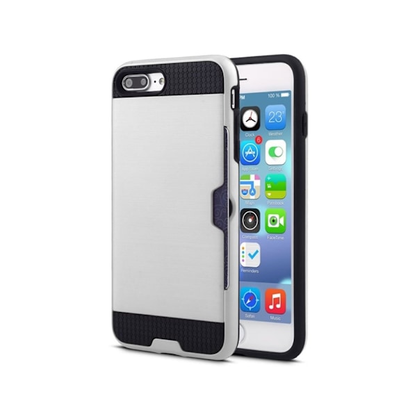 Erik fleksibelt hybriddeksel for iPhone 7 Plus / 8 Plus - Hvit White