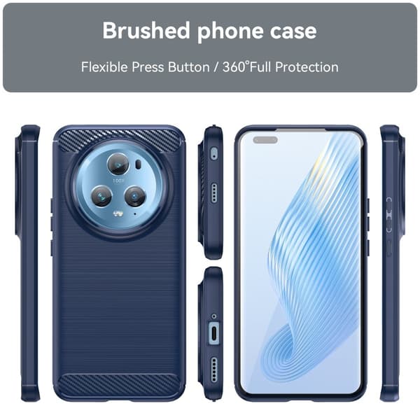 Carbon Flex Etui Honor Magic5 Pro - Blå Blue