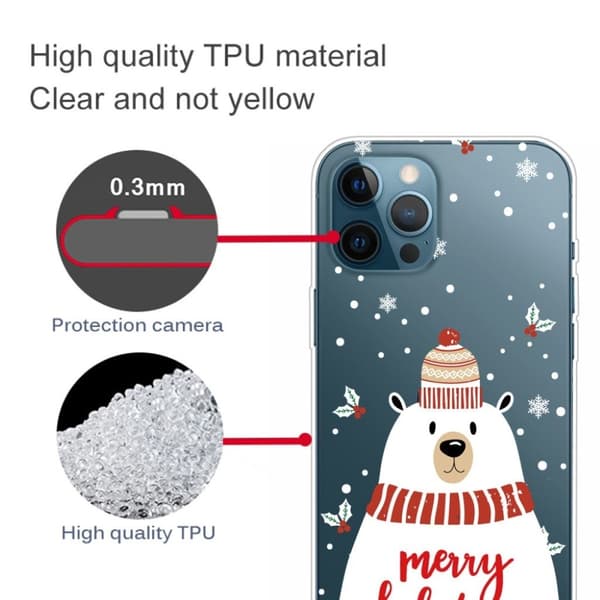 Christmas iPhone 12 Pro Max fodral - Merry Holidays Vit