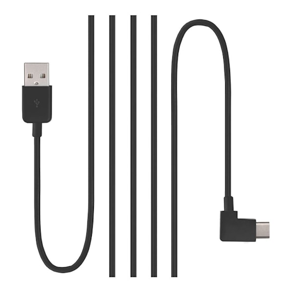 Tyyppi C USB-C - USB 2.0 Oikea 90 asteen Kaapeli Mobiili Laitteille - Musta Black