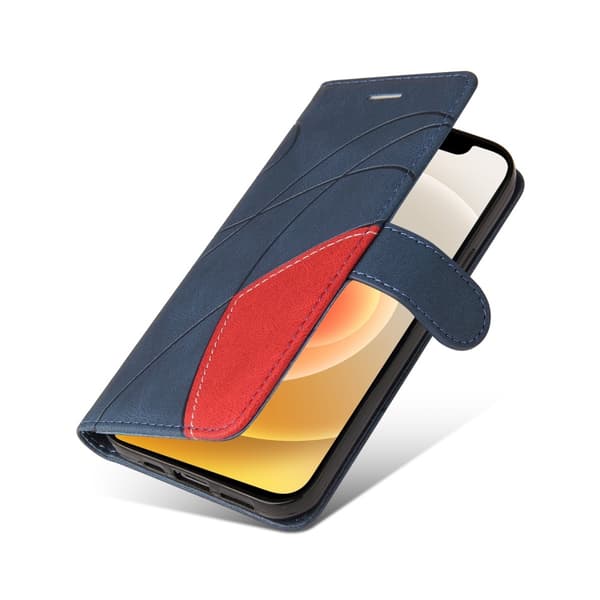 Teksturoitu nahkakotelo hihnalla iPhone 13 Mini - Sininen Blue