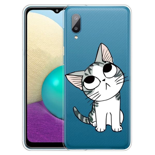 Deco Samsung Galaxy M02 / A02 Etui - Katt White