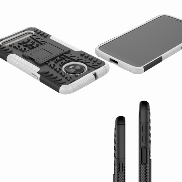 Motorola Moto Z3 Play Muovi TPU Hybriidi Rengas Takaosan Suojakuori - Valkoinen White