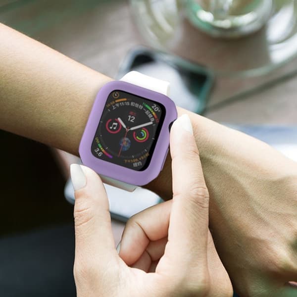 Apple Watch Series 3/2/1 38mm mjuk gloss hållbar ram - lila Rosa