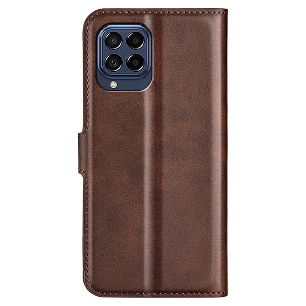 Samsung Galaxy M33 5G læderetui med pung - Brun Brown