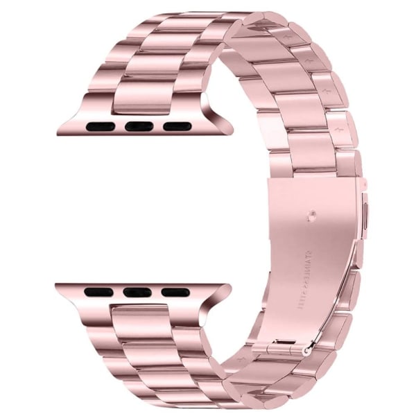 Apple Watch (45 mm) urrem i rustfrit stål - Lyserød Rose Pink